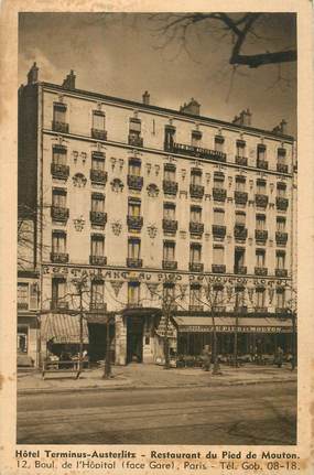 CPA FRANCE 75013 "Paris, Hotel Terminus Austerlitz, Restaurant du Pied de Mouton"