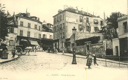 CARTE PHOTO FRANCE 75015 "Paris, Place Rayignan"