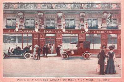 CPA FRANCE 75001 "Paris, Restaurant du Boeuf à la mode, rue de Valois"