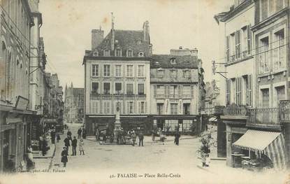 CPA FRANCE 14 "Falaise, Place Belle Croix".