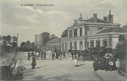 CPA FRANCE 14 "Falaise, La gare Ouest Etat".