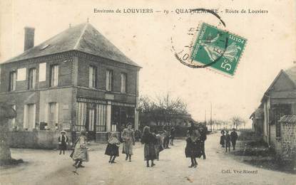 CPA FRANCE 27 "Quatremare, Route de Louviers".