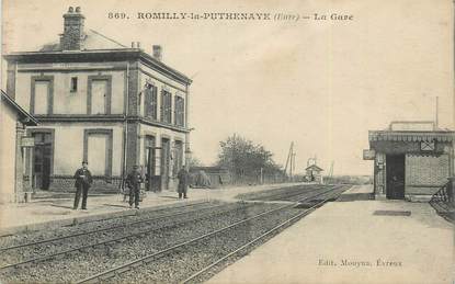 CPA FRANCE 27 "Romilly la Puthenaye, La gare".