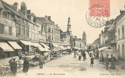 CPA FRANCE 14 "Orbec, la rue Grande"