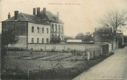 CPA FRANCE 27 "Poses, Mairie et écoles".