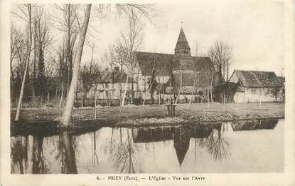 CPA FRANCE 27 "Muzy, L'église, vue sur l'Avre".