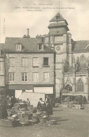 CPA FRANCE 14 "Pont l'Evêque, la Place du Marché et l'Eglise"