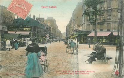 CPA FRANCE 75011 "Paris, Rue de la Roquette, vue prise de la Place Voltaire"