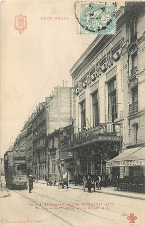 CPA FRANCE 75011 "Paris, Rue de Malte, vue prise de l'avenue de la République"