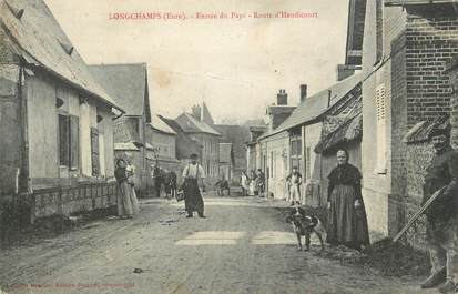 CPA FRANCE 27 "Longchamps, Entrée du pays, Route d'Heudicourt".