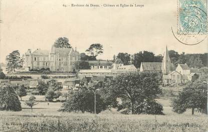 CPA FRANCE 27 "Louye, Château et église".