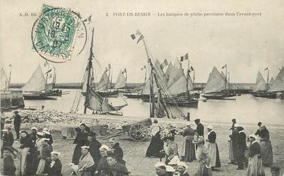 CPA FRANCE 14 "Port en Bessin, les barques de pêche"