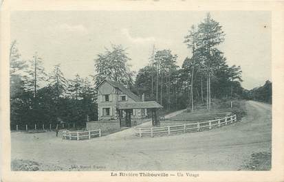 CPA FRANCE 27 "La Rivière Thibouville, Un virage".