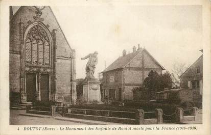 CPA FRANCE 27 "Routot, Le monument aux morts".