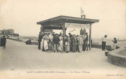 CPA FRANCE 14 "Saint Aubin sur Mer, la Pierre à Poisson"