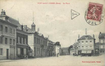 CPA FRANCE 27 "Pont St Pierre, La place".