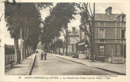 CPA FRANCE 14 "St Pierre sur Dives, Le Boulevard Colas vers la gare".