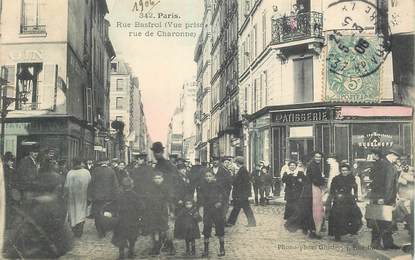 CPA FRANCE 75011 "Paris, Rue Basfroi, vue prise rue de Charonne"