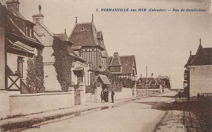 CPA FRANCE 14 "Hermanville sur Mer, Rue de Onistreham".