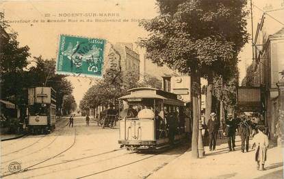 CPA FRANCE 94 "Nogent sur Marne, bld de Strasbourg" / TRAMWAY