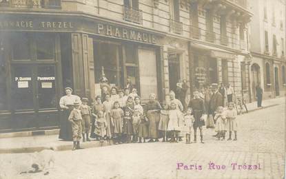 CARTE PHOTO FRANCE 75017 "Paris, Rue Trézel"