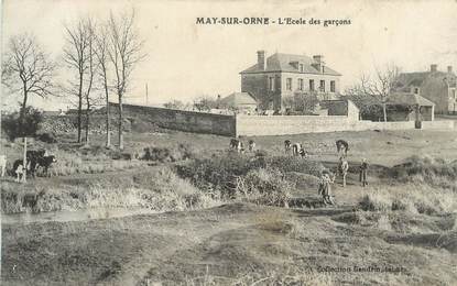 CPA FRANCE 14 "May sur Orne, L'école des garçons".