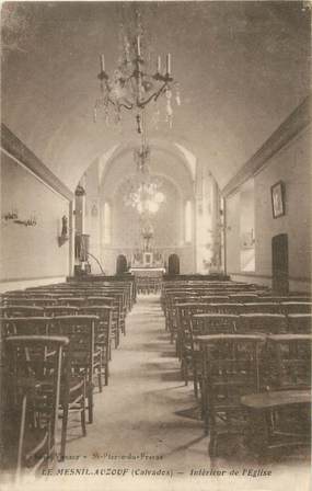 CPA FRANCE 14 "Le Mesnil Auzouf, Intérieur de l'église".