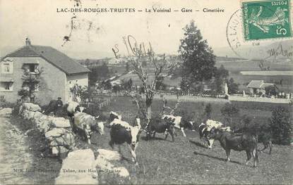 CPA FRANCE 39 "Le Lac des Rouges Truites, La Voisinal, la gare et le cimetière".