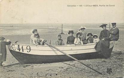 CPA FRANCE 14 "Luc sur Mer, en canot"