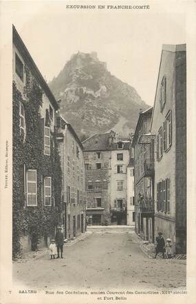 CPA FRANCE 39 " Salins, Rue des Cordeliers, ancien couvent des Carmélites et Fort Belin".