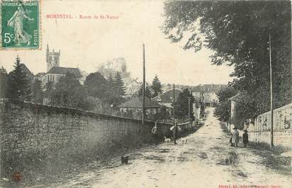 CPA FRANCE 38 "Morestel, Route de St Victor".