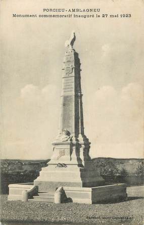 CPA FRANCE 38 "Porcieu Ambagneu, Le monument aux morts".