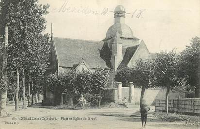 CPA FRANCE 14 "Mézidon, Place et Eglise du Breuil"