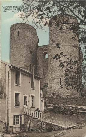 CPA FRANCE 23 " Crocq, Les ruines du château".