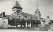 23 Creuse CPSM FRANCE 23 " Chambon sur Voueize, L'église et la Caisse d'Epargne".