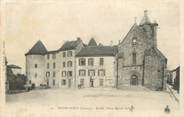 23 Creuse CPA FRANCE 23 " Bourganeuf, Eglise, Place Martin Nadaud".
