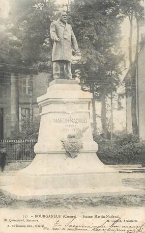 CPA FRANCE 23 " Bourganeuf, Statue Martin Nadaud".