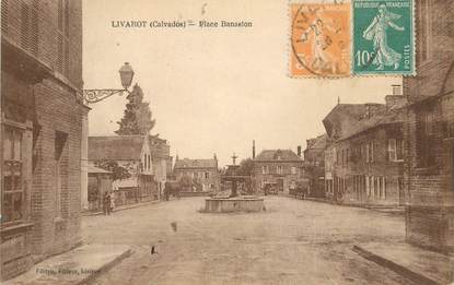 CPA FRANCE 14 "Livarot, Place Banaston"