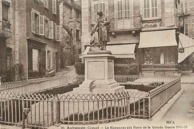 CPA FRANCE 23 " Aubusson, Le monument aux morts ".