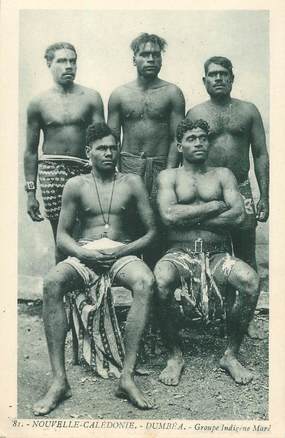 CPA NOUVELLE CALEDONIE "Dumbéa, groupe indigènes"