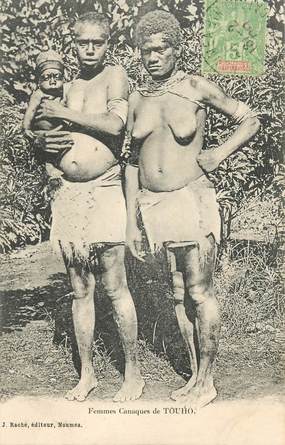 CPA NOUVELLE CALEDONIE "Femmes canaques de Touho" / NU