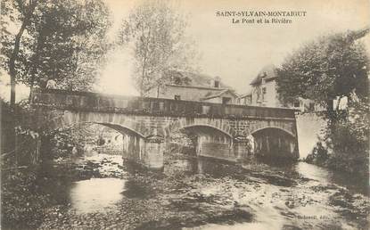 CPA FRANCE 23 " St Sylvain Montaigut, Le pont et la rivière".