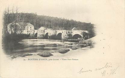 CPA FRANCE 23 "Moutier d'Ahun, Vieux pont roman".