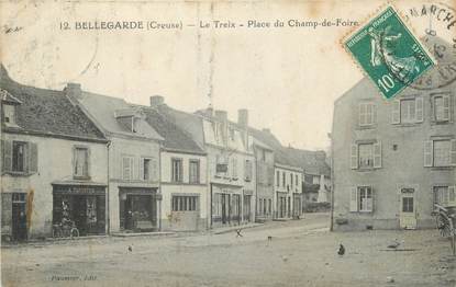 CPA FRANCE 23 "Bellegarde, Le Treix, Place du Champ de Foire".