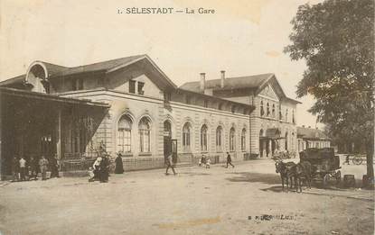 CPA FRANCE 67 " Selestat, La gare".