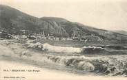 06 Alpe Maritime CPA FRANCE 06 "Menton, la Plage"