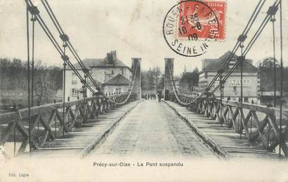 CPA FRANCE 60 " Précy sur Oise, Le pont suspendu".