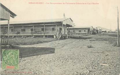 CPA MADAGASCAR "Diégo Suarez, les baraquements de l'Infanterie coloniale au Cap d'Ambre"