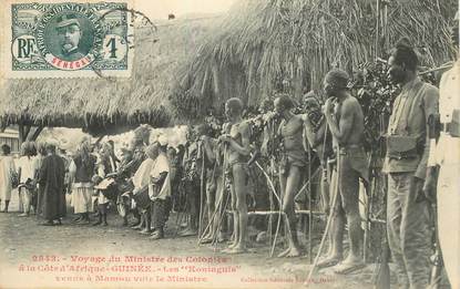 CPA GUINEE "Voyage du Ministre des Colonies"