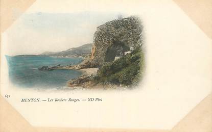 CPA FRANCE 06 "Menton, les Rochers Rouges"